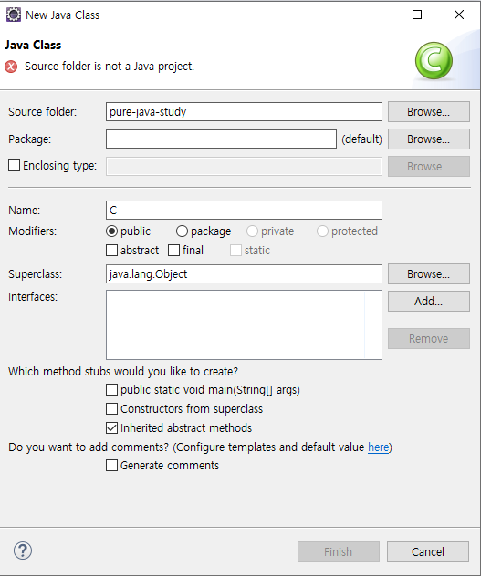  github source folder is not a java project 