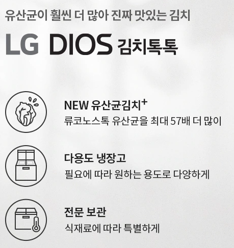 LG 디오스 김치톡톡 K227S121 장점