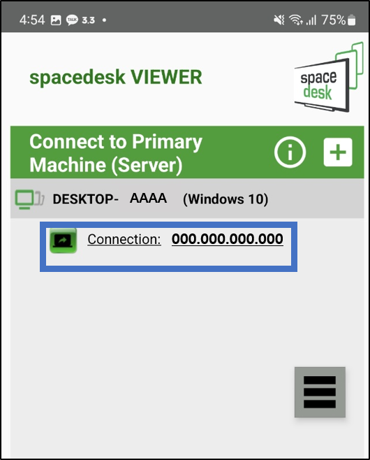 SPACEDESK-모바일-뷰어-장치-추가-확인