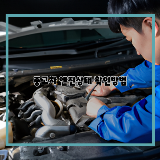  중고차 엔진 건강 진단, 이렇게 확인하세요!