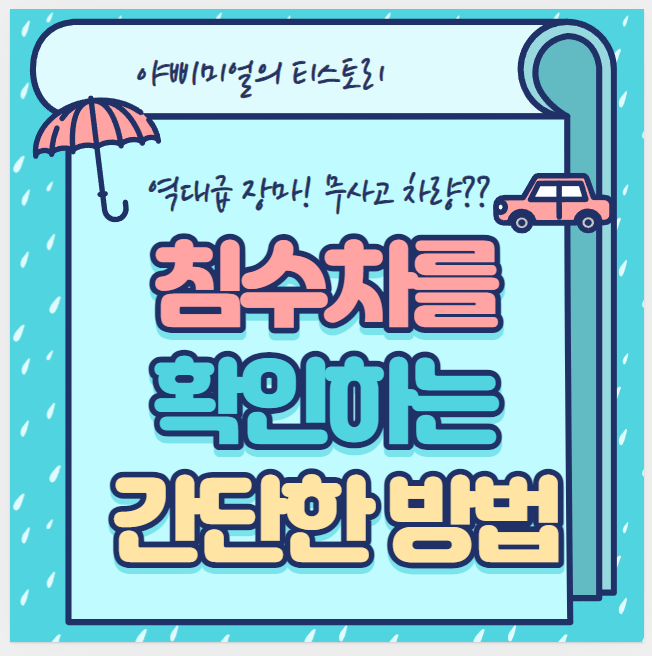  침수차를 간단하게 확인하는 방법 총정리