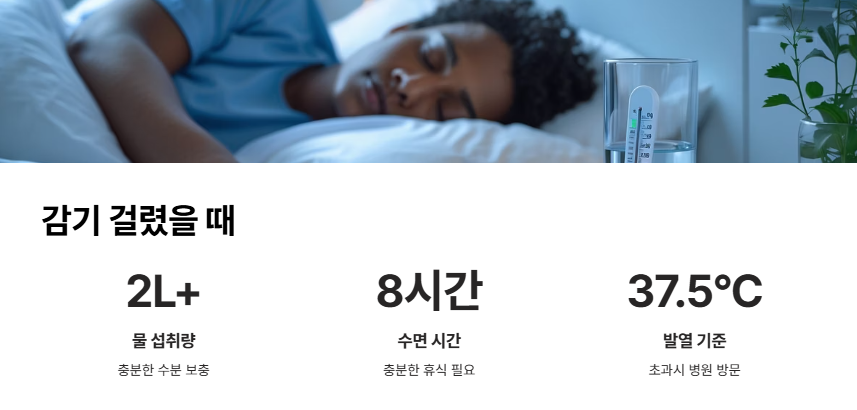 환절기 감기에 걸렸을 때 사진