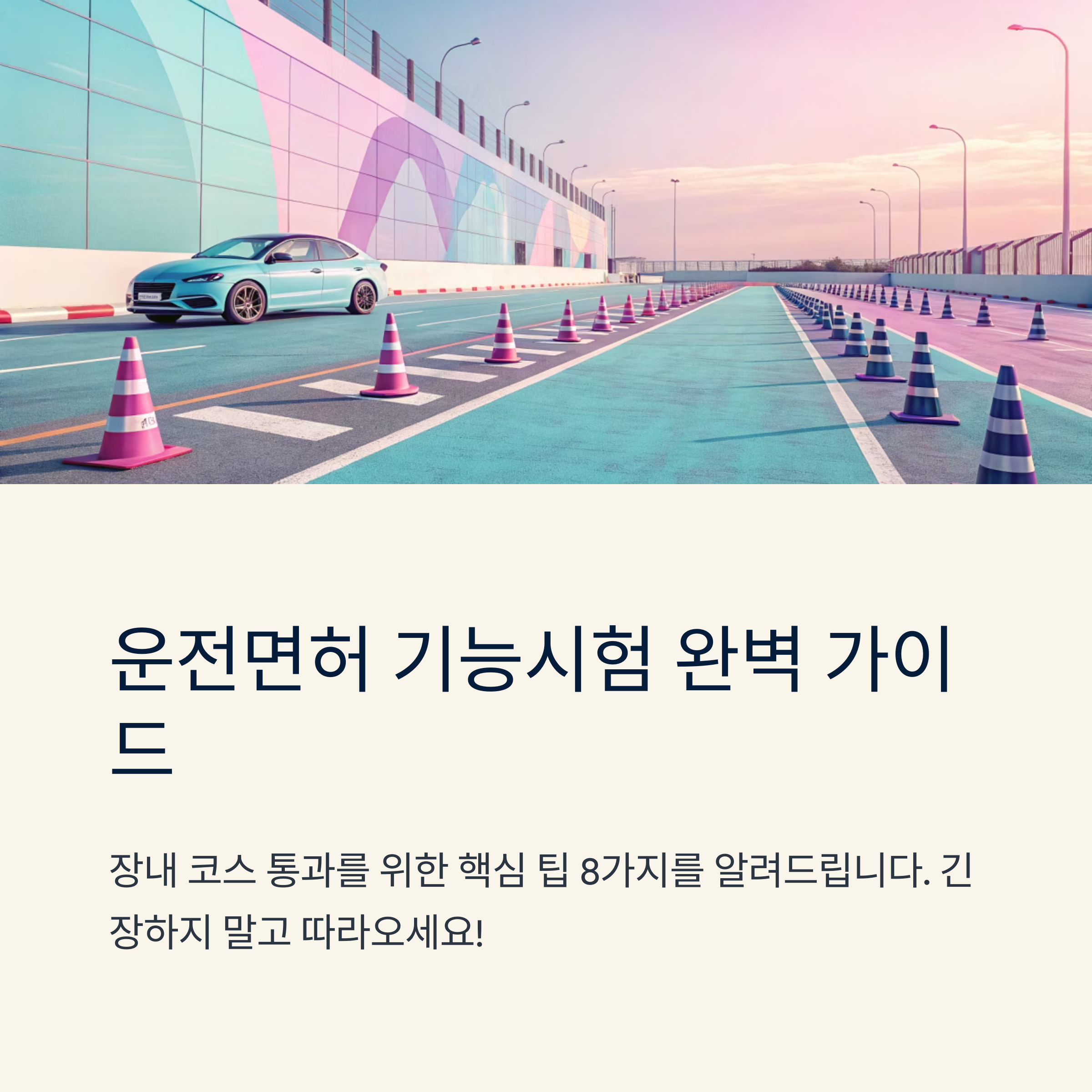 운전 면허 기능 시험 팁 장내 코스 중심