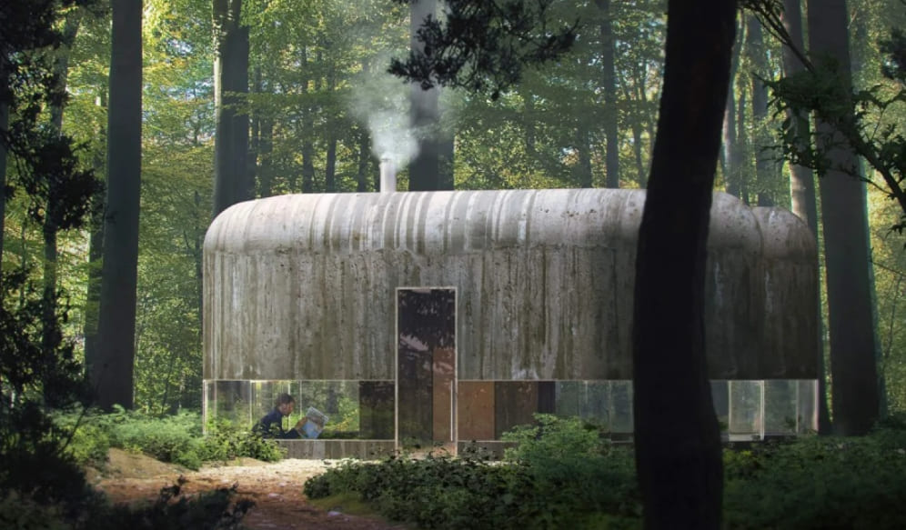 2차 세계대전 벙커를 작은 주거지로 Lasovsky johansson architects revives WWII bunkers as liveable spaces along czech border