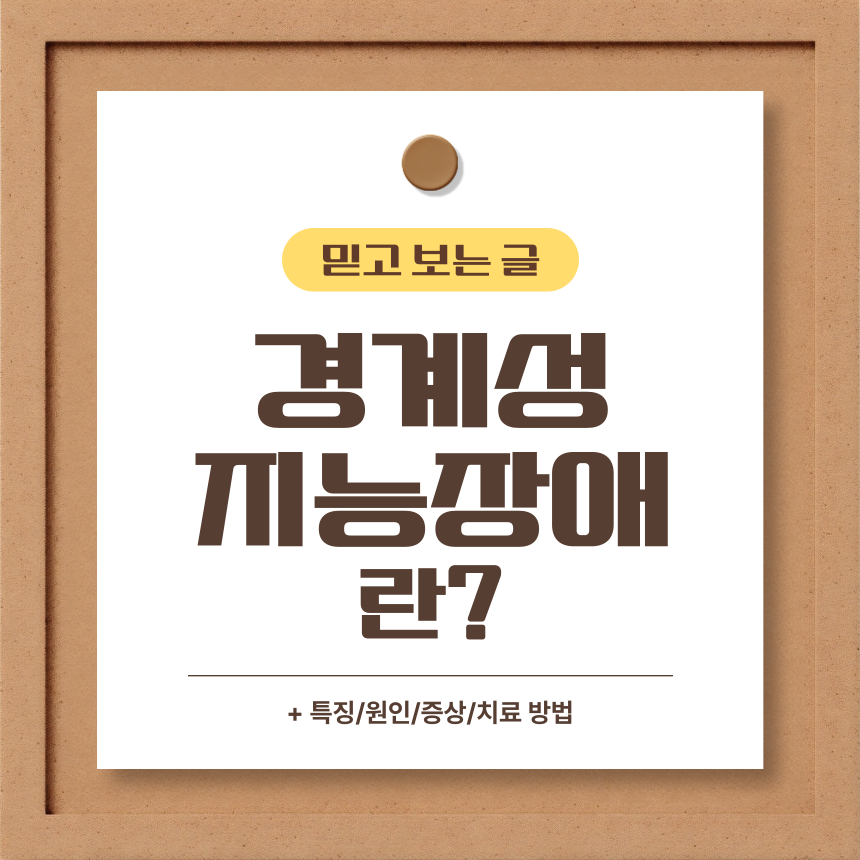  경계성 지능장애 란?