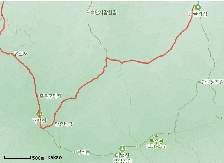 태백산-등산지도