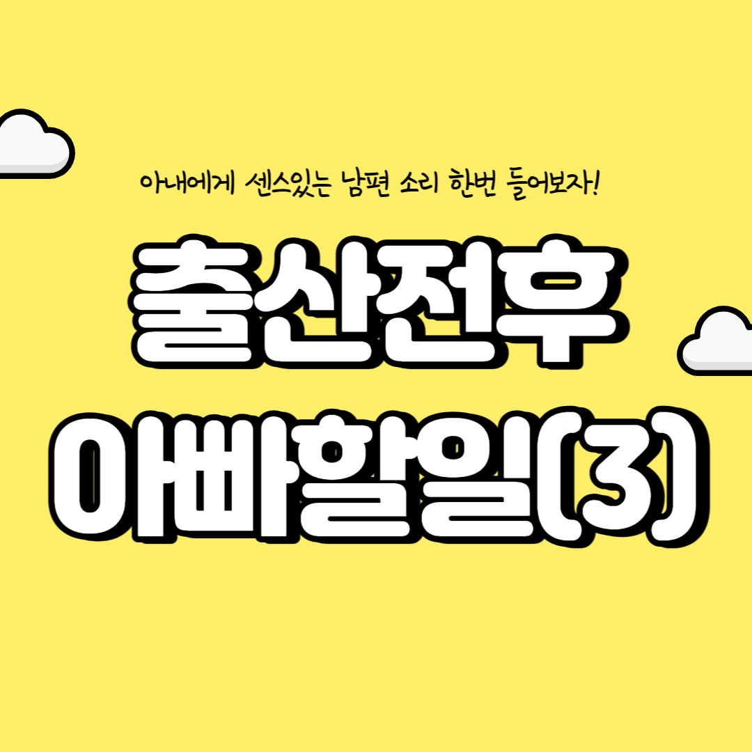  출산 전/후 아빠가 해야할 일 (3)