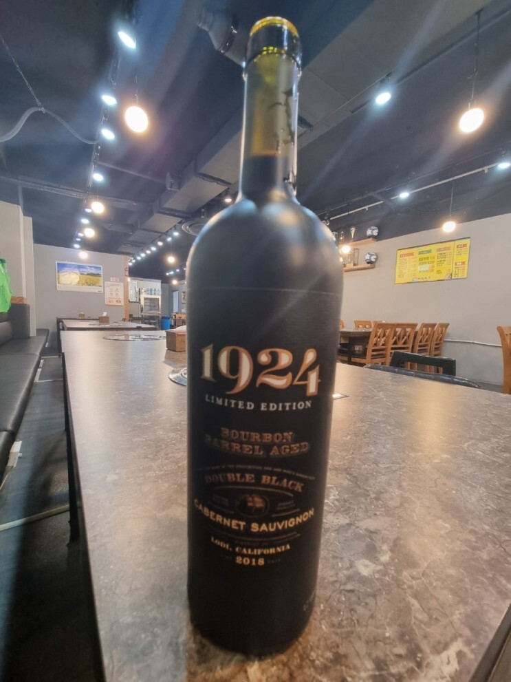 미국와인,1924 Double Black Bourbon Barrel Aged Limited Edition Cabernet  Sauvignon 2018 버번 배럴 에이지드 까베르네 소비뇽