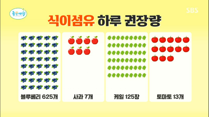 식이섬유 효능 하루 권장 섭취량