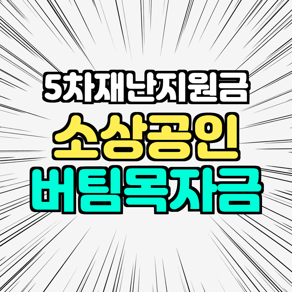  5차 재난지원금 소상공인 최대 900만원