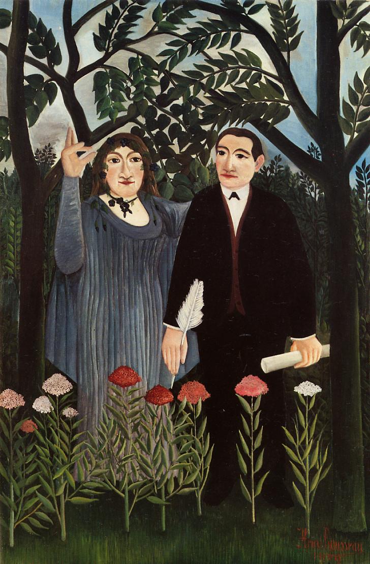 Muse Inspiring the Poet (Portrait of Guillaume Apollinaire and Marie Laurencin)&#44; 1909