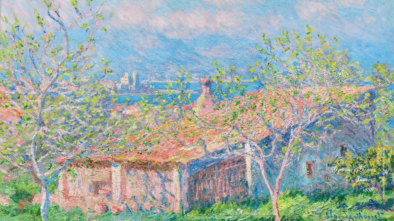 15 앙티브의 정원사의 집 C - Claude Monet 명화배경화면