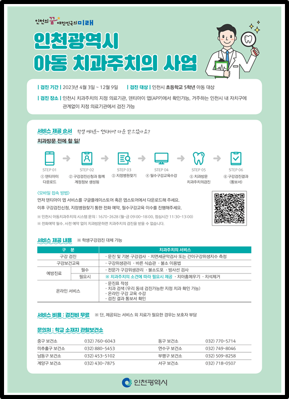 아동 치과주치의 사업 안내문
