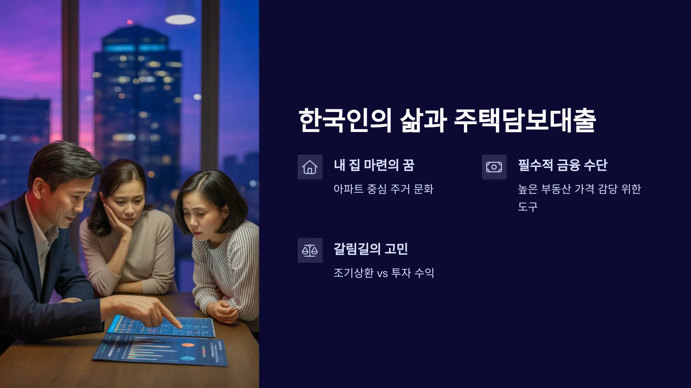 한국인의 삶과 주택담보대출: 피할 수 없는 현실