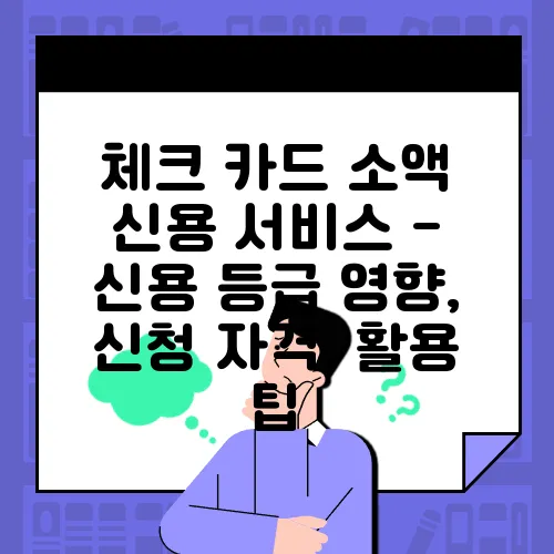 체크 카드 소액 신용 서비스 - 신용 등급 영향, 신청 자격, 활용 팁