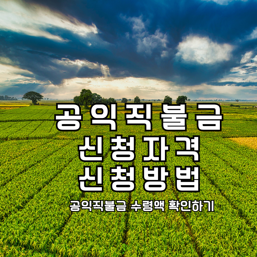  공익직불금 신청 자격, 신청방법(비대면으로 신청하기)
