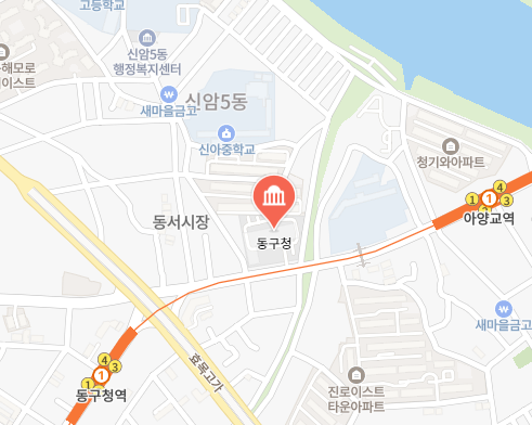 대구동구청 위치 이미지