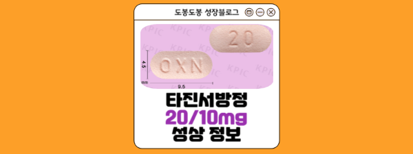 타진서방정 20/10mg 성상 정보 이미지