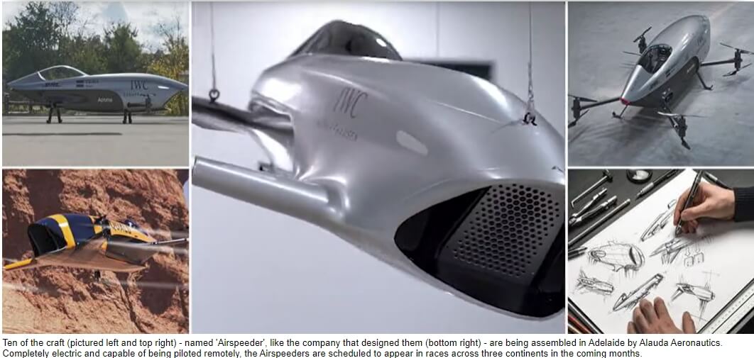  세계 최초의 날으는 경주용 자동차 VIDEO: World's First Electric Flying Racing Car Unveiled