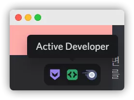 프로필에 표시되는 Active Developer 배지