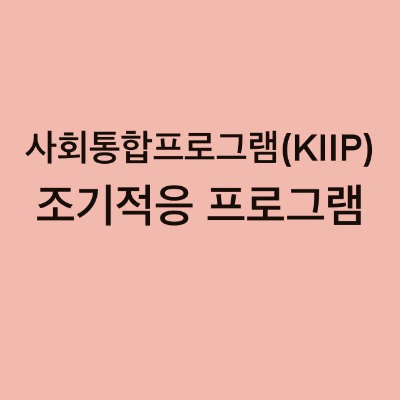  사회통합프로그램(KIIP) 조기적응프로그램