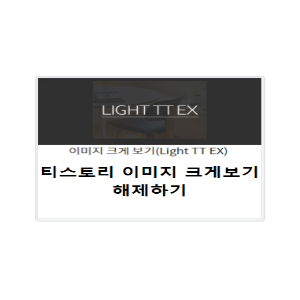  티스토리 이미지 크게 보기(Light-TT-EX) 제거하기