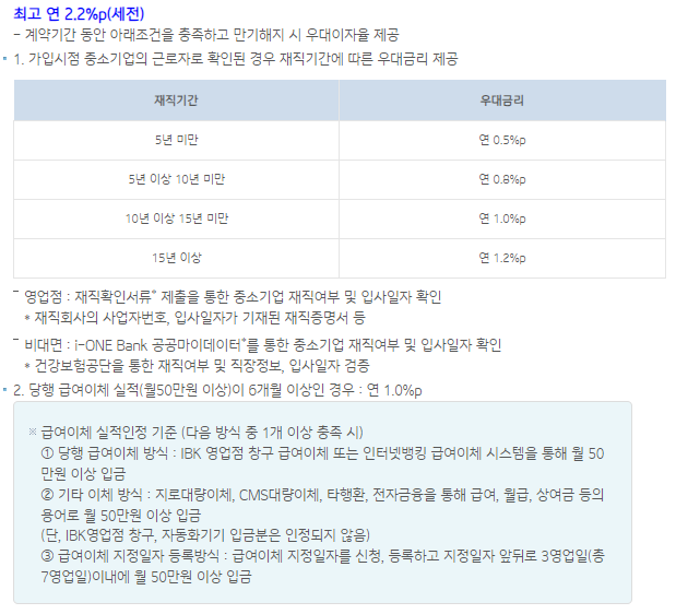 IBK중기근로자우대적금