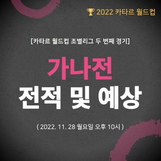  한국 가나전 전적 및 예상