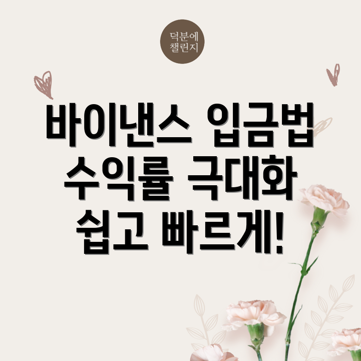 바이낸스 입금방법
