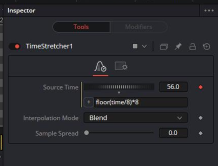 time stretcher 노드 세부 설정
