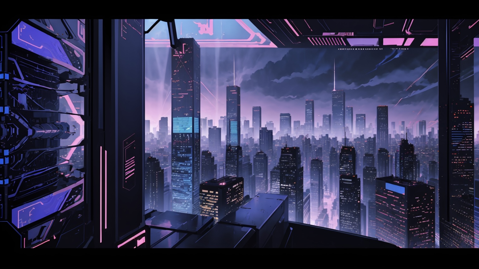 Cyberpunk, fantasy, futuristic wallpaper