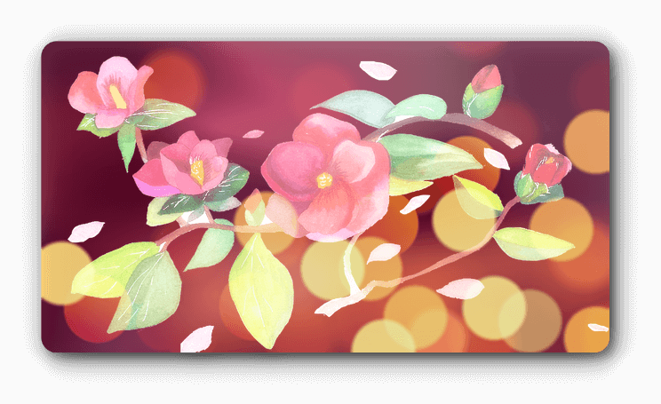 동백나무(꽃)-그림
