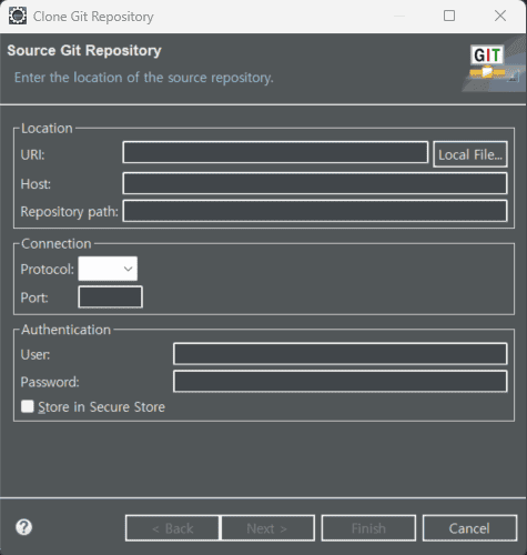 Eclipse, Git, GitLab, Clone