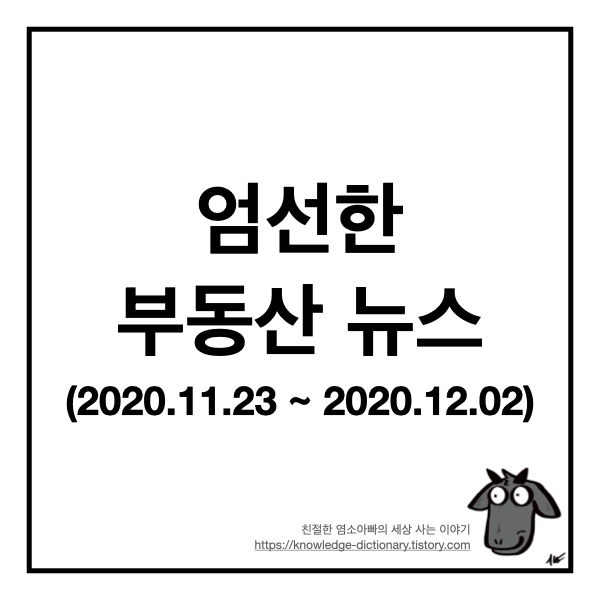  염소아빠가 엄선한 부동산 뉴스 - 2020년 11월 23일 ~ 12월 2일