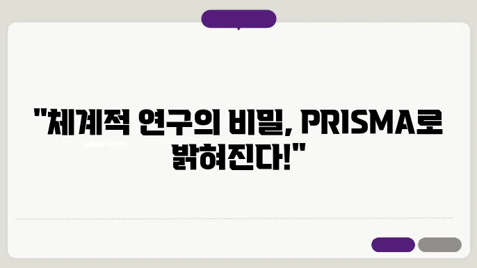 체계적 문헌 고찰의 방법론: PRISMA 가이드라인 활용