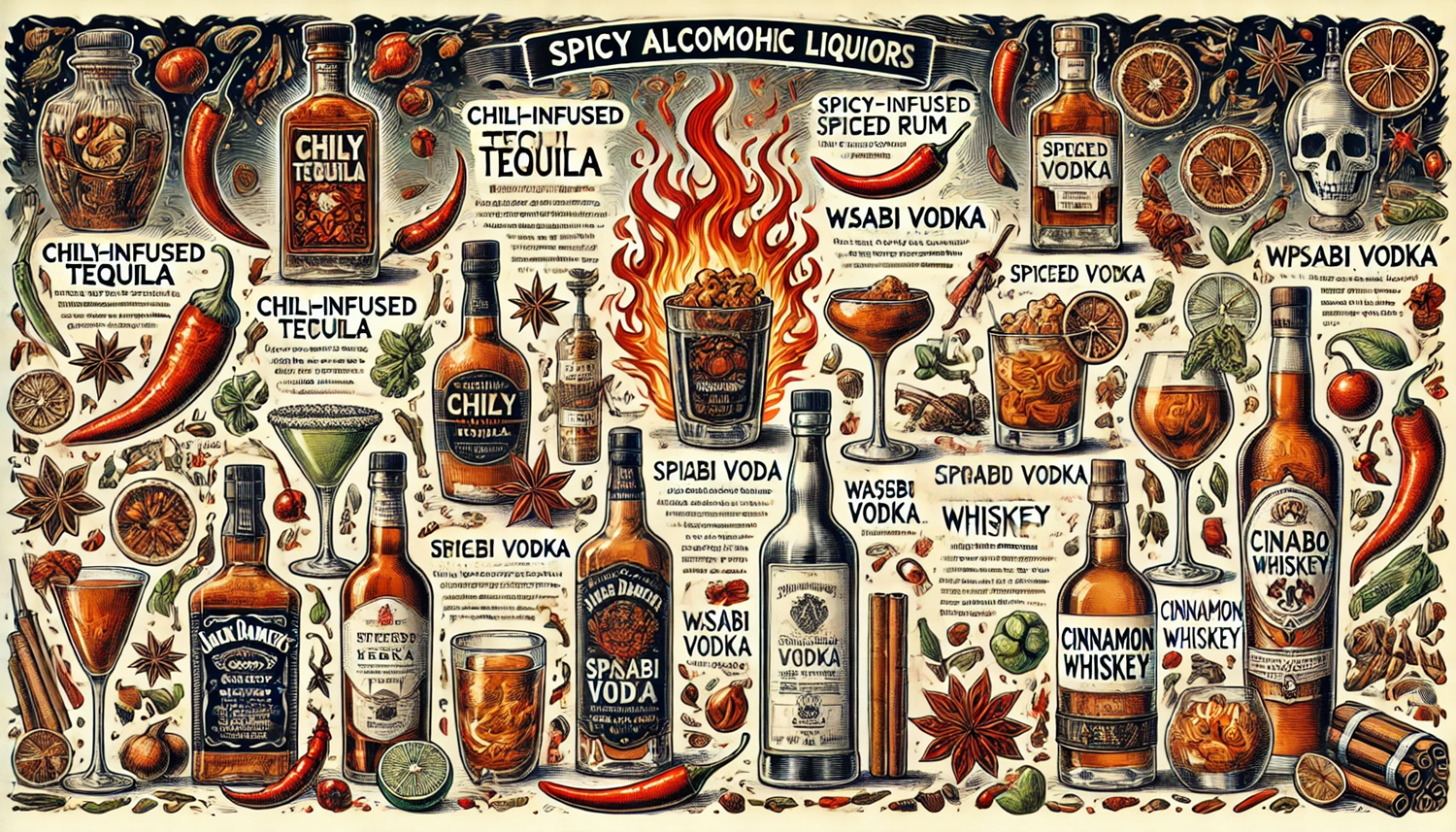 미각을 깨우는 스파이스 주류! 매콤한 술의 세계