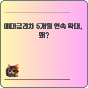 예대금리차 5개월 연속 확대, 왜?