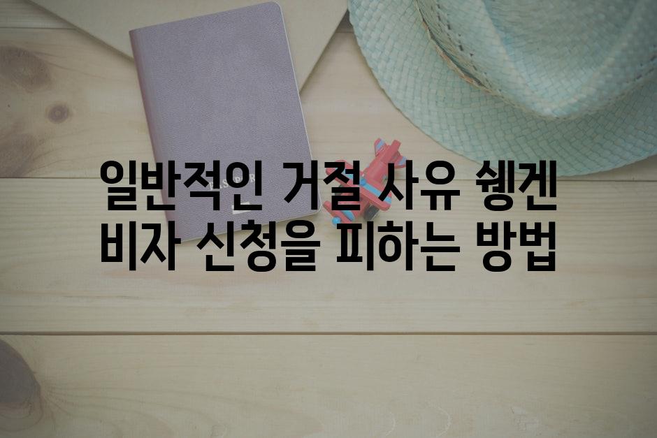 일반적인 거절 사유 쉥겐 비자 신청을 피하는 방법