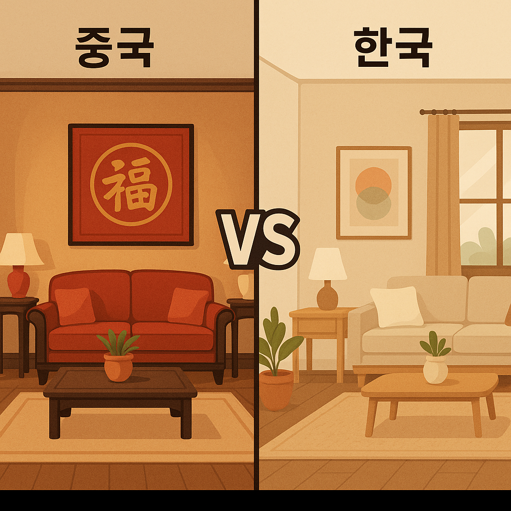 중국vs한국 인테리어 관련사진.