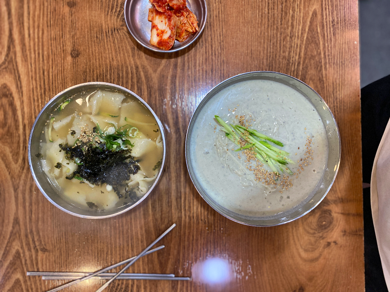 수제비와 콩국수