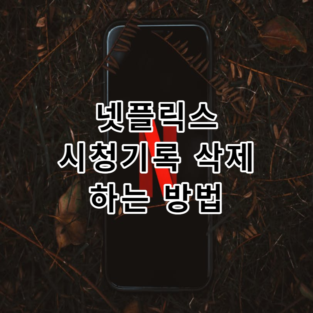  넷플릭스 시청기록 삭제하는 방법!