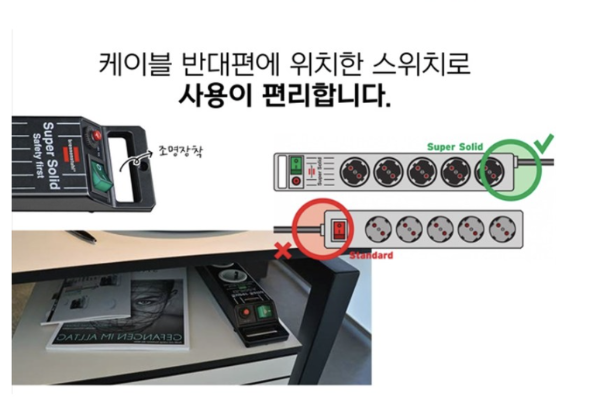 안전한 슈퍼솔리드 멀티탭 스위치