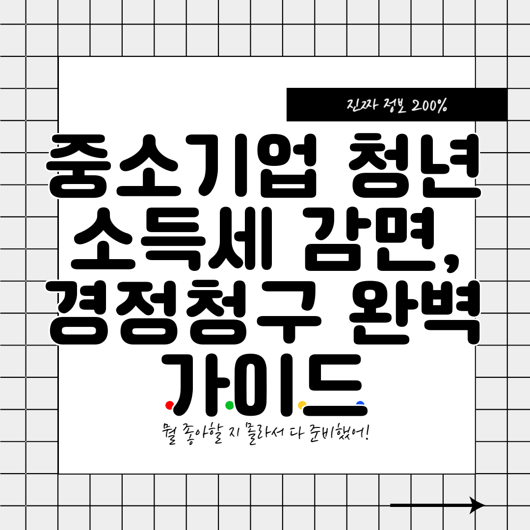 중소기업 청년 소득세 감면, 경정청구 완벽 가이드