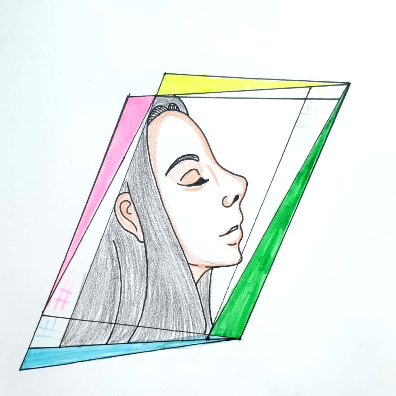  Overlooking 올려다보기 / 일러스트 그림 드로잉 / 인물화 그리기