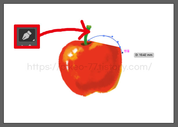 일러스트레이터 칼선 따기