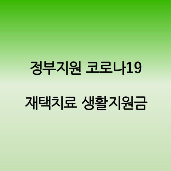 코로나 재택치료 생활지원금 지급금액 및 지원사항 썸네일