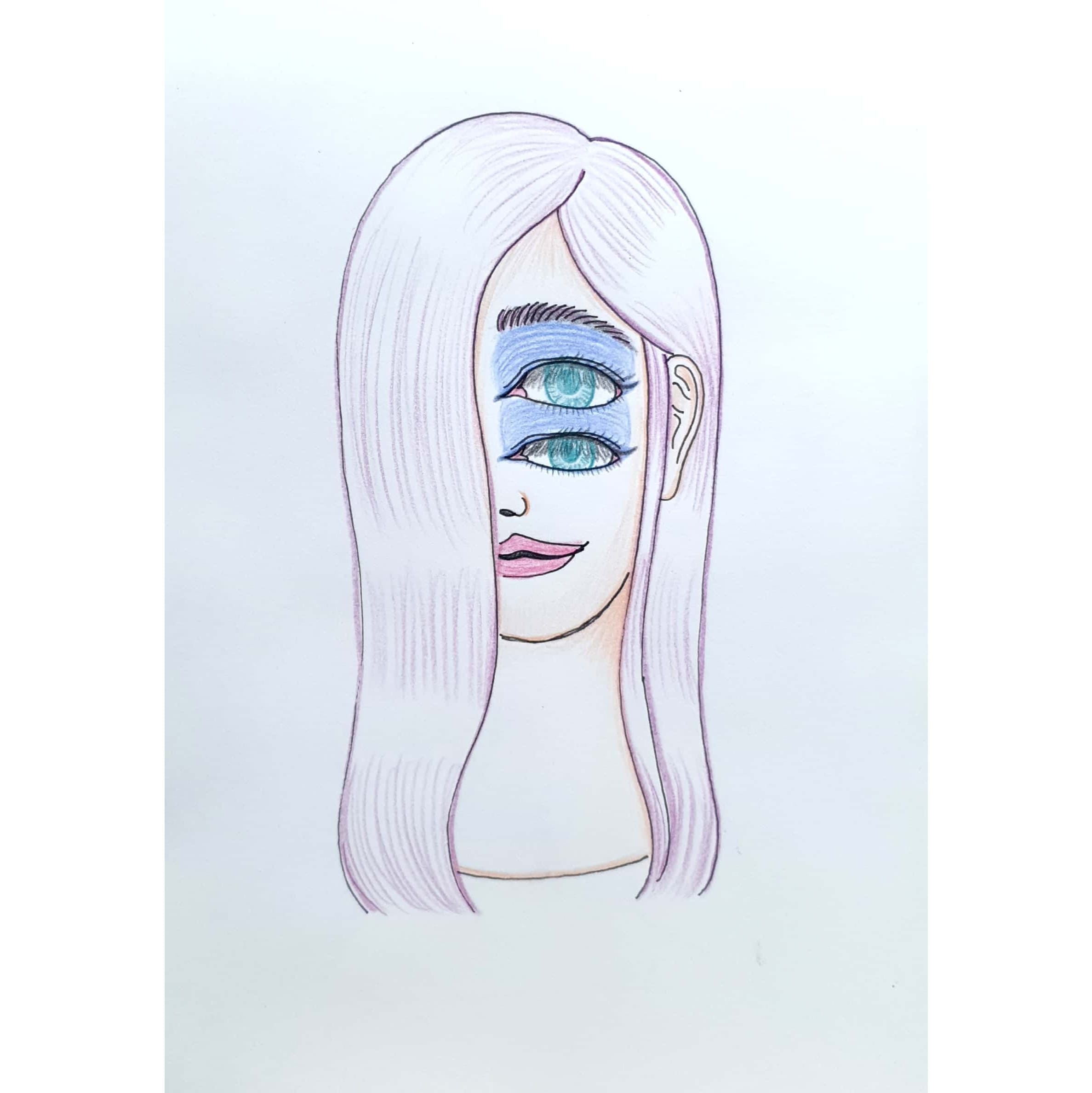  일요일 아침에 인사를 건네는 눈동자