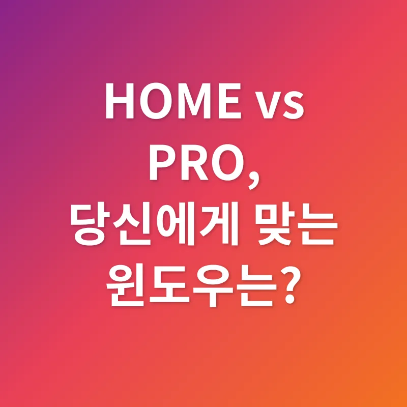 윈도우 버전 선택_1
