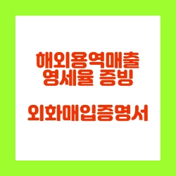  해외용역매출 영세율 증빙-외화매입증명서
