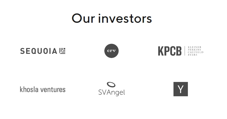 도어대시 투자사들 알리는 사진입니다.